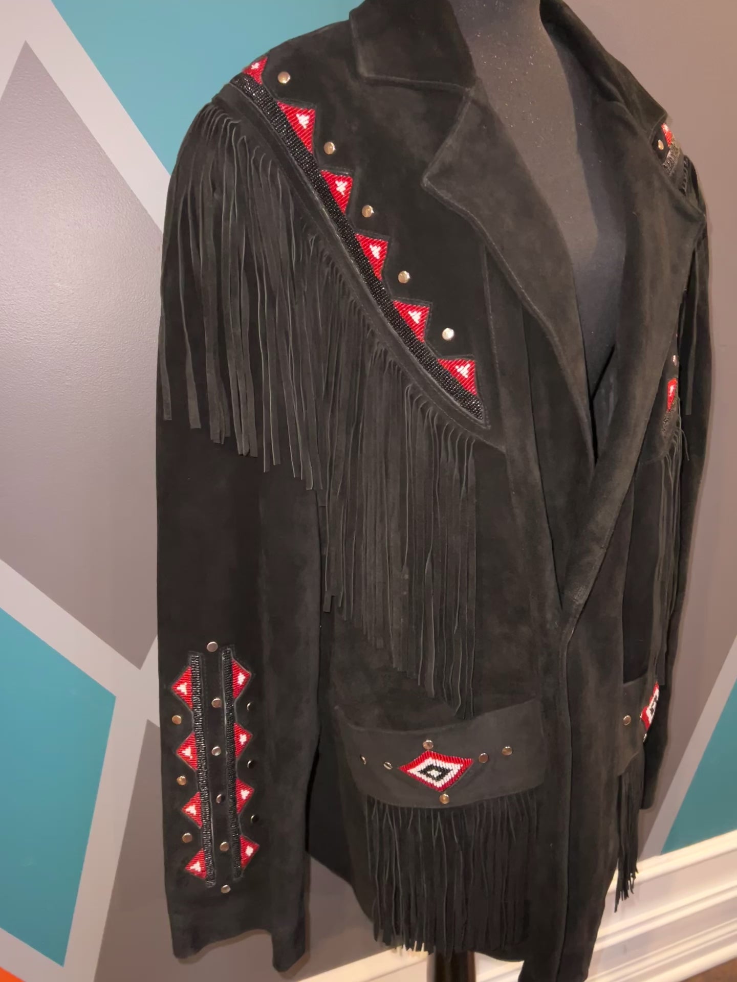 Black Suede Fringe Jacket