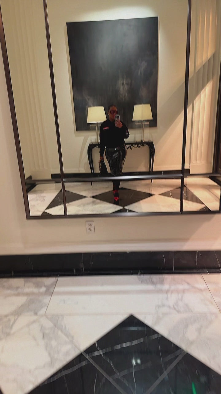 Patent High Waist Pencil Skirt