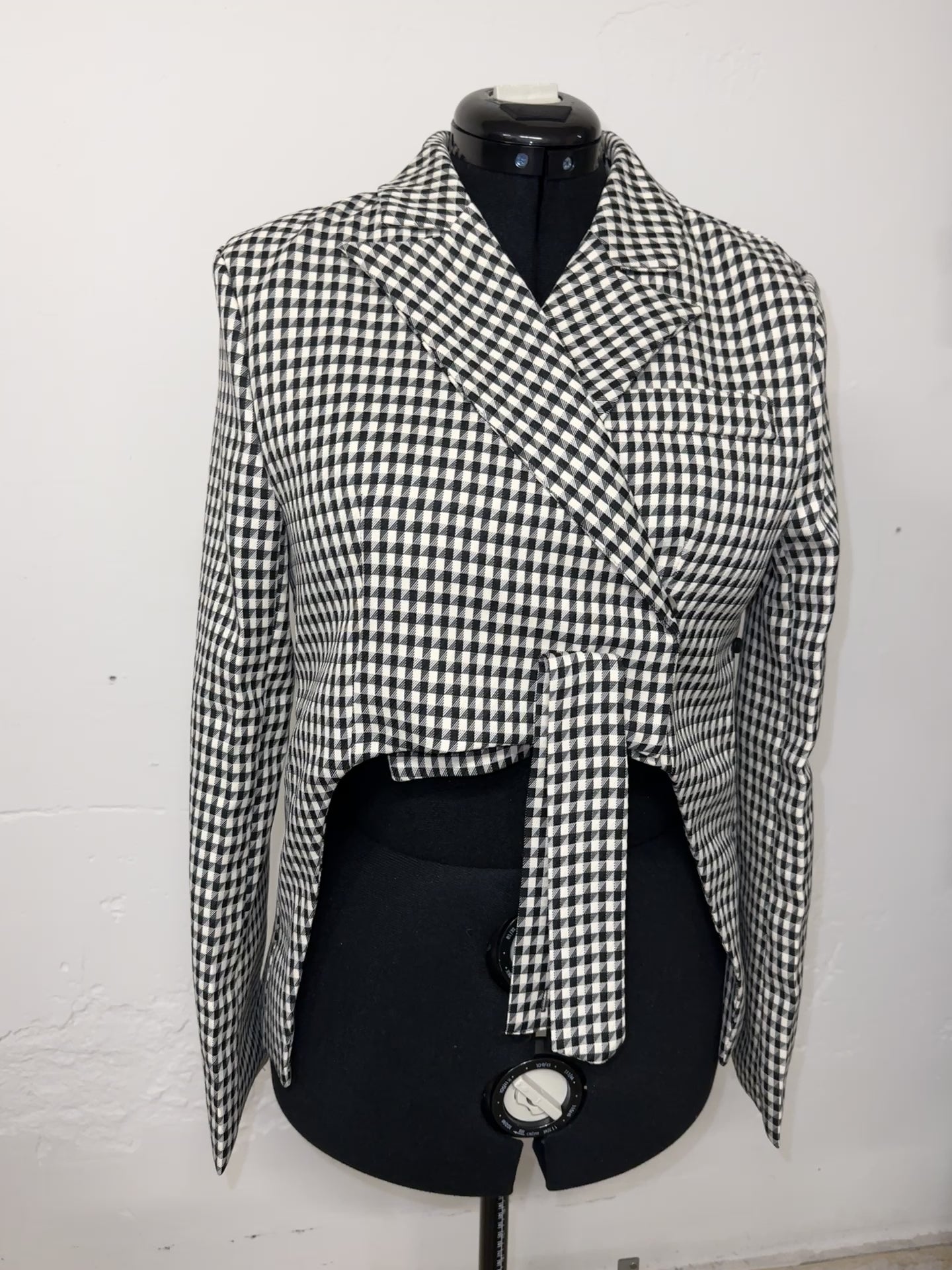 High Low Gingham Blazer| FINAL SALE