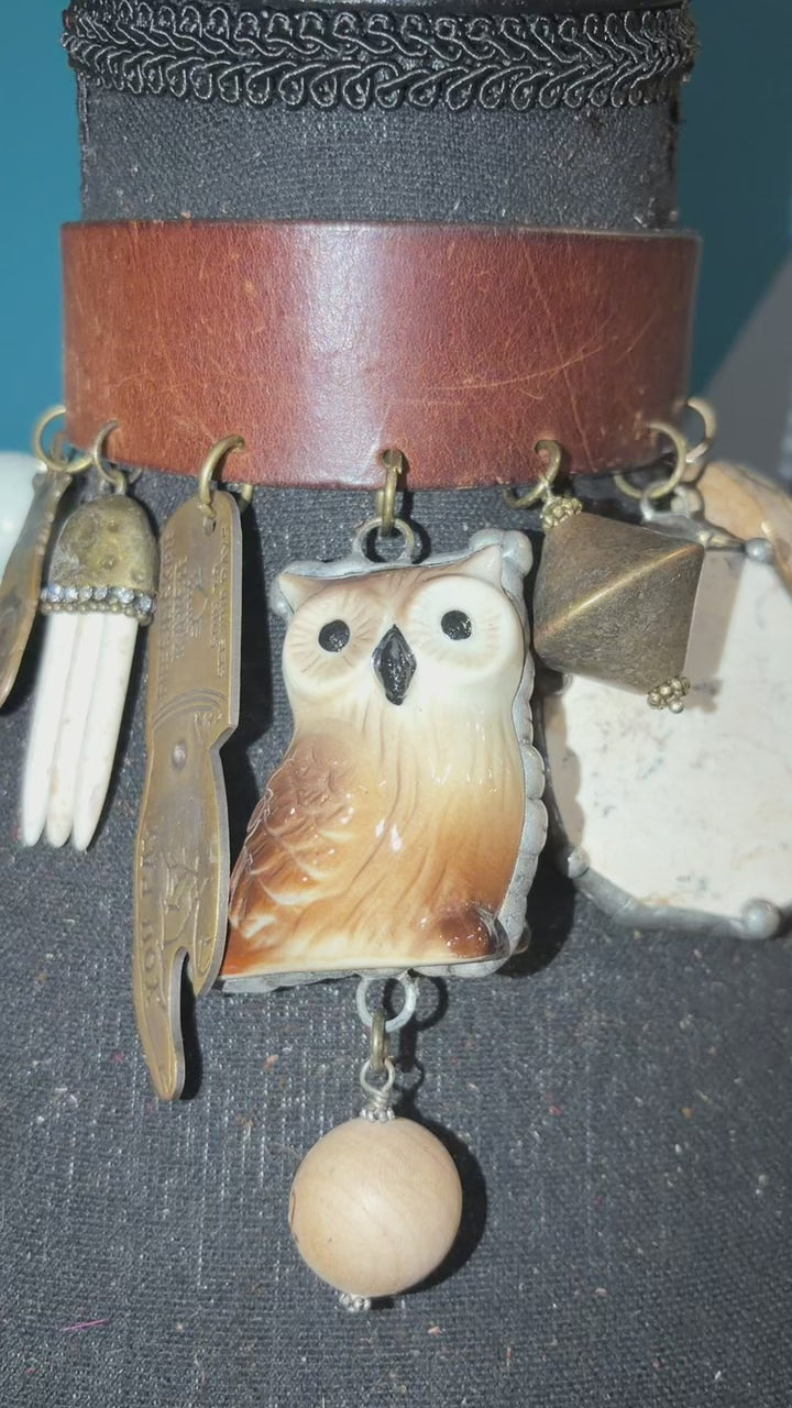 Who Who Handmade Leather Choker