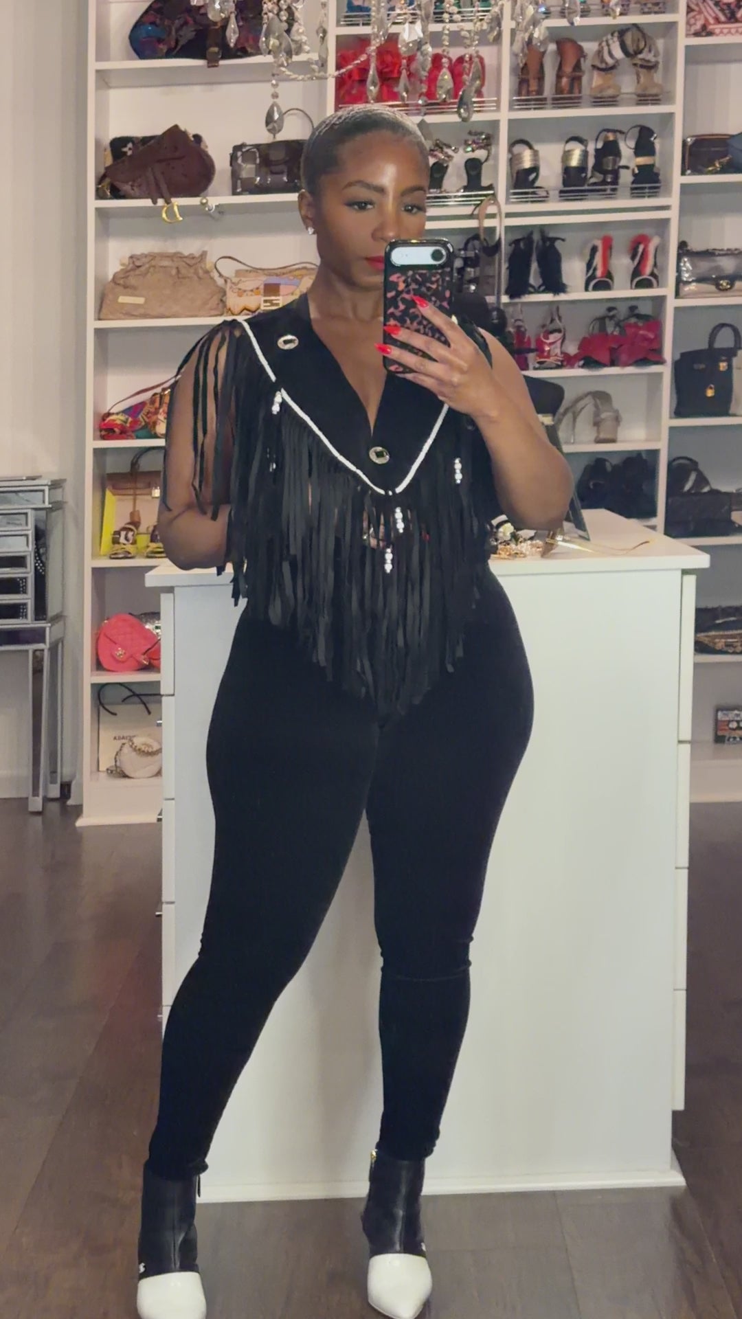 Velvet Sequin Poncho