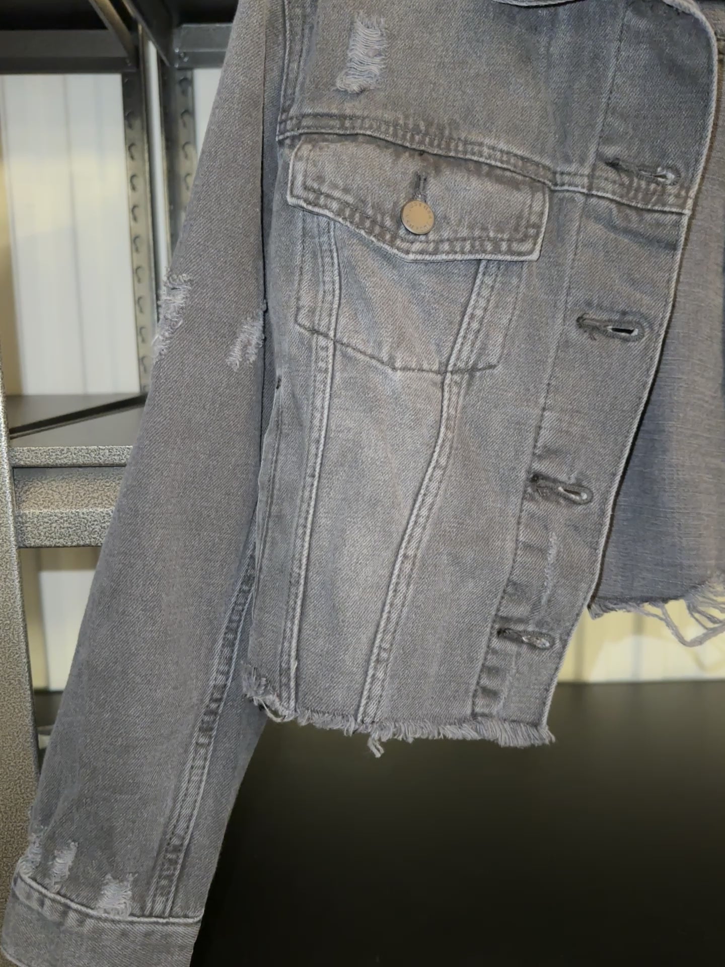 Distressed Smoke Denim Jacket | FINAL SALE