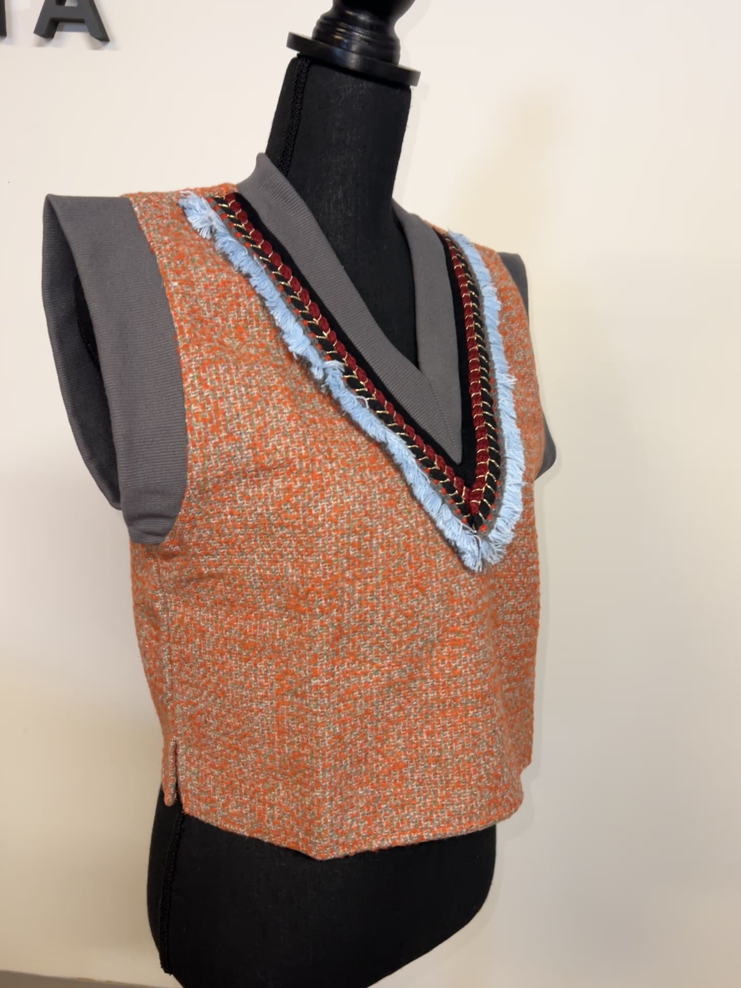 Tweed Woven Vest