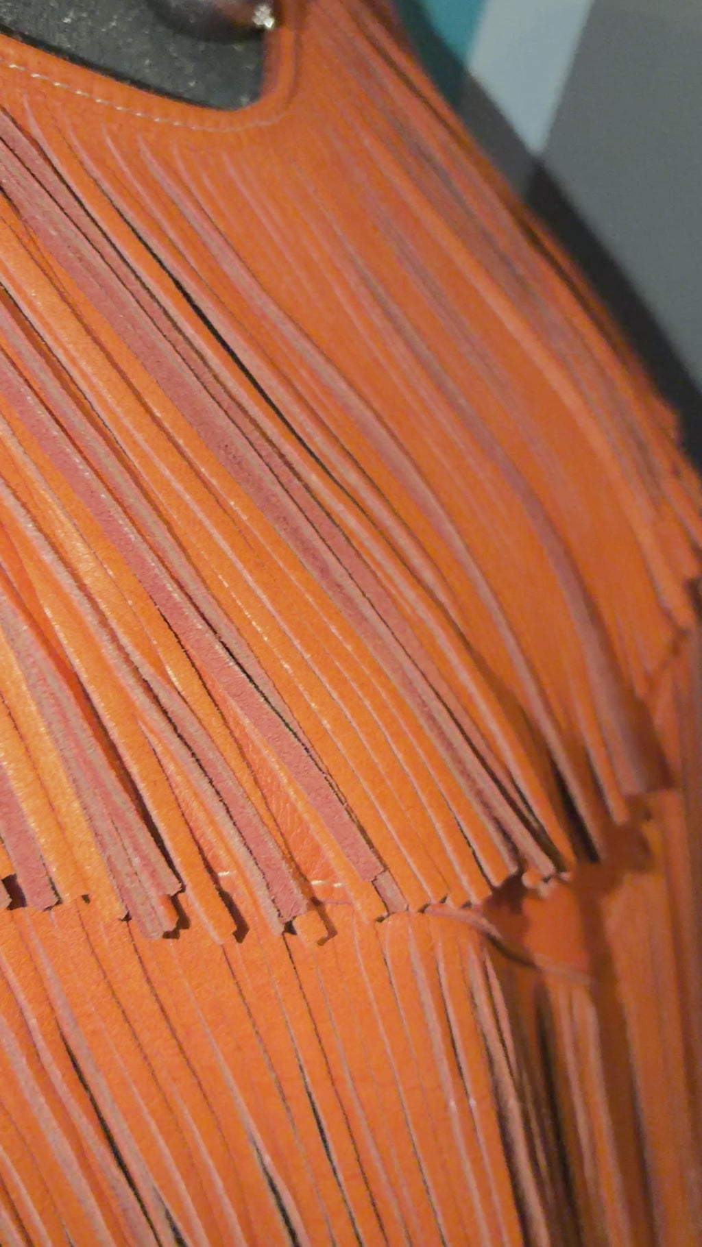 Leather Fringe cape