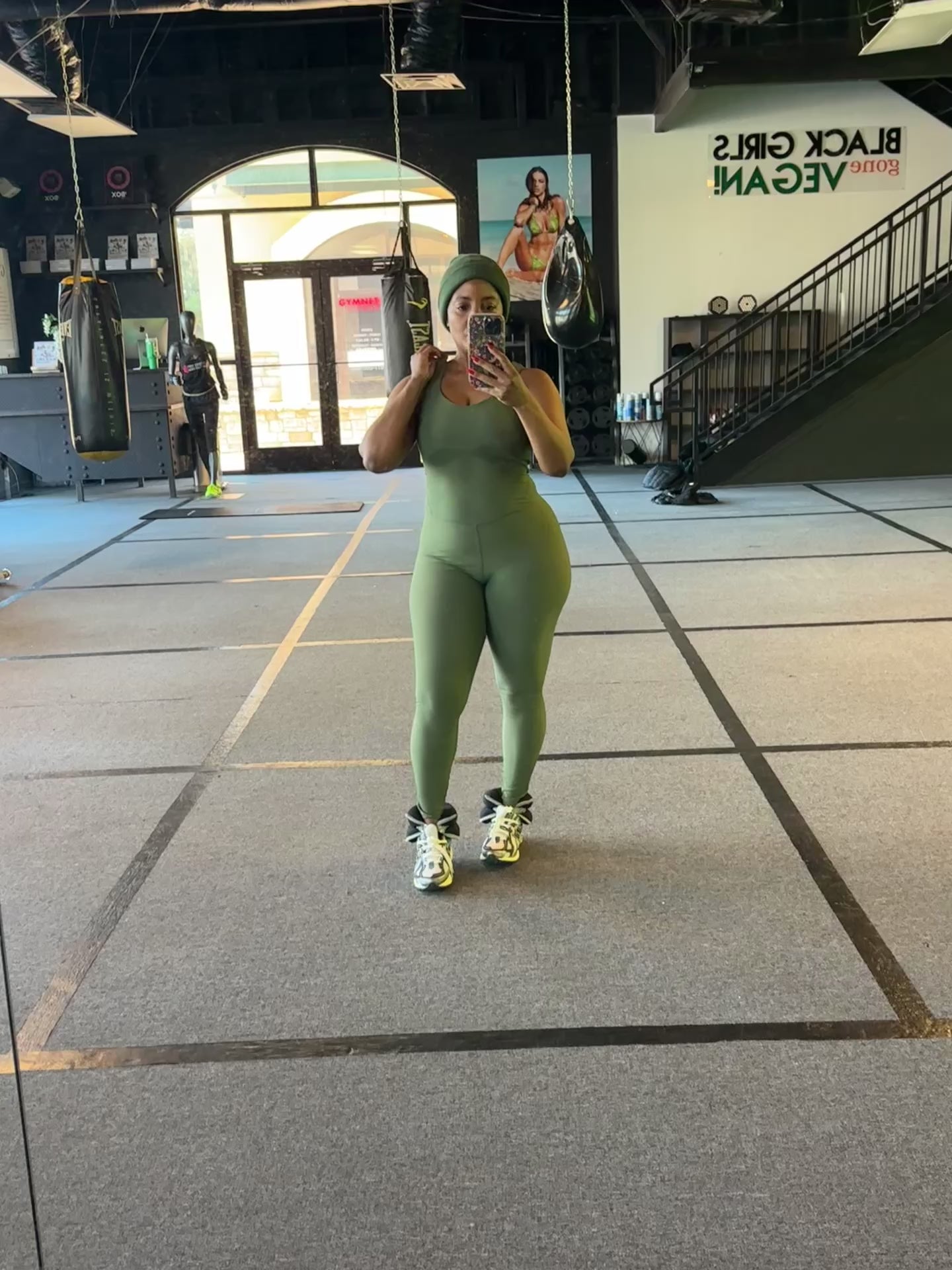 Army Green Yoga Romper