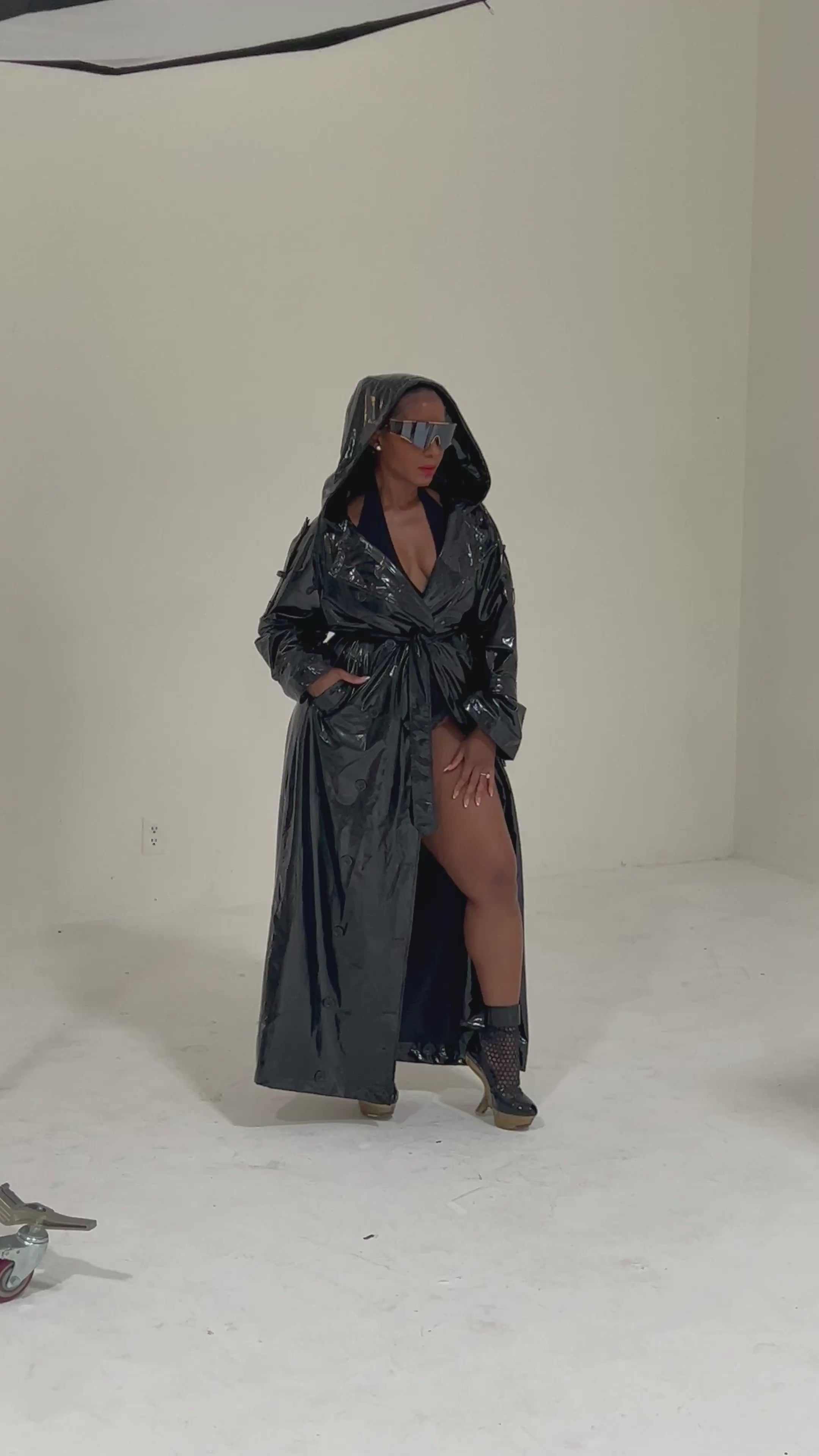 Patent leather Raincoat / Trench coat