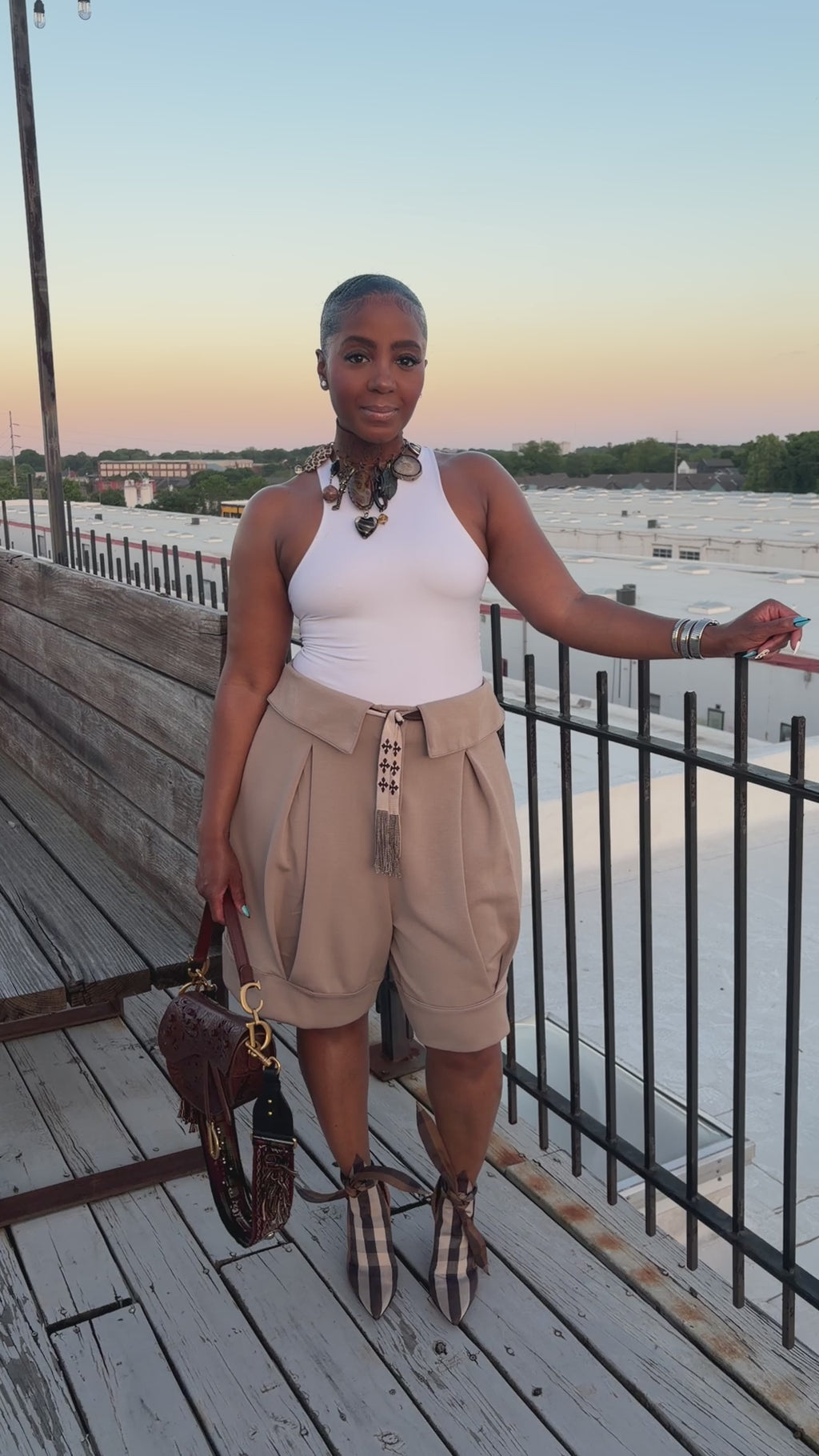 Soft Structured flap shorts