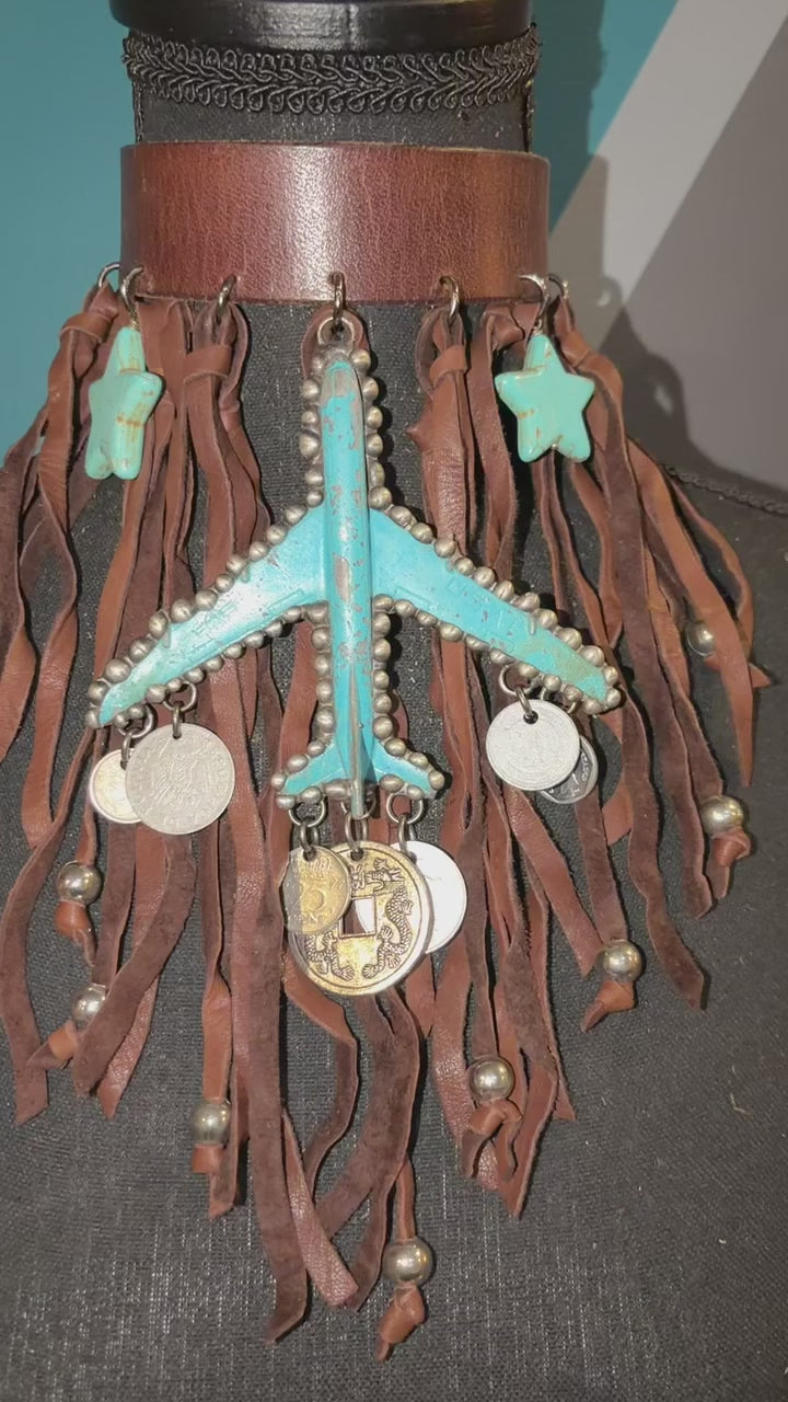 Free Bird Handmade Leather Choker