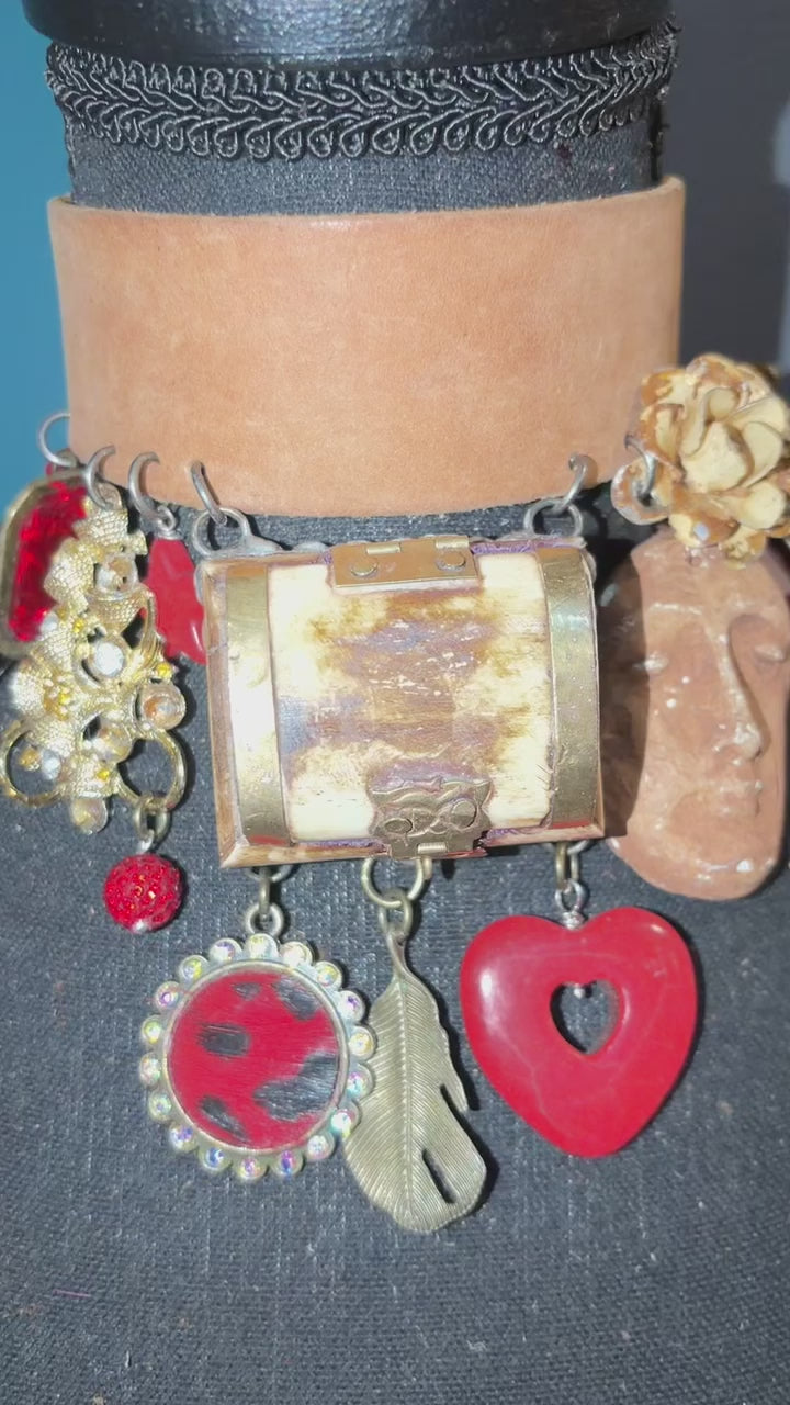 Treasure of Life Handmade Leather Choker