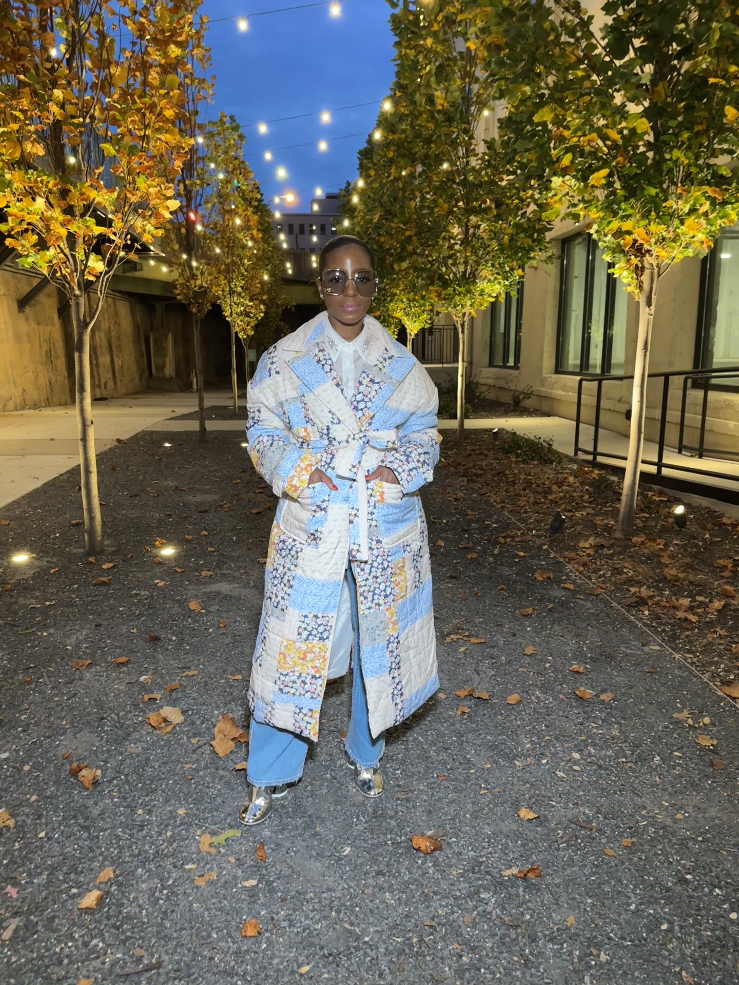 Quilted Wrap Coat