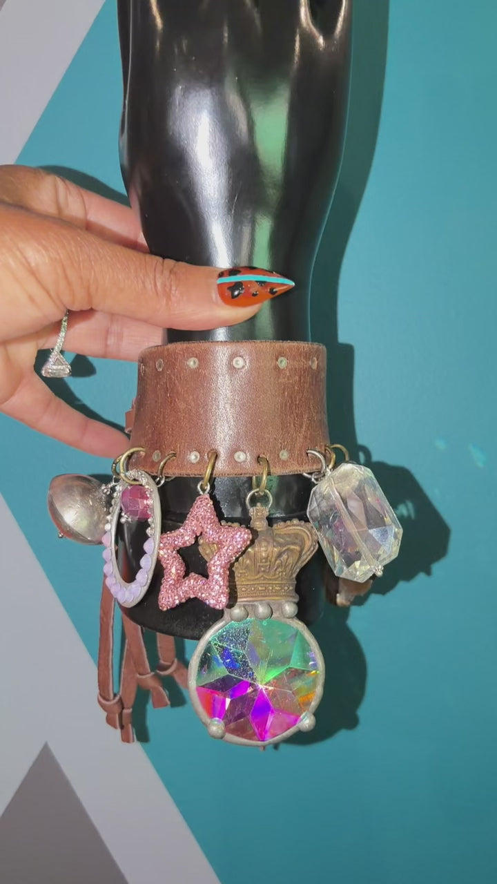 Crown Her Handmade Leather Bracelet
