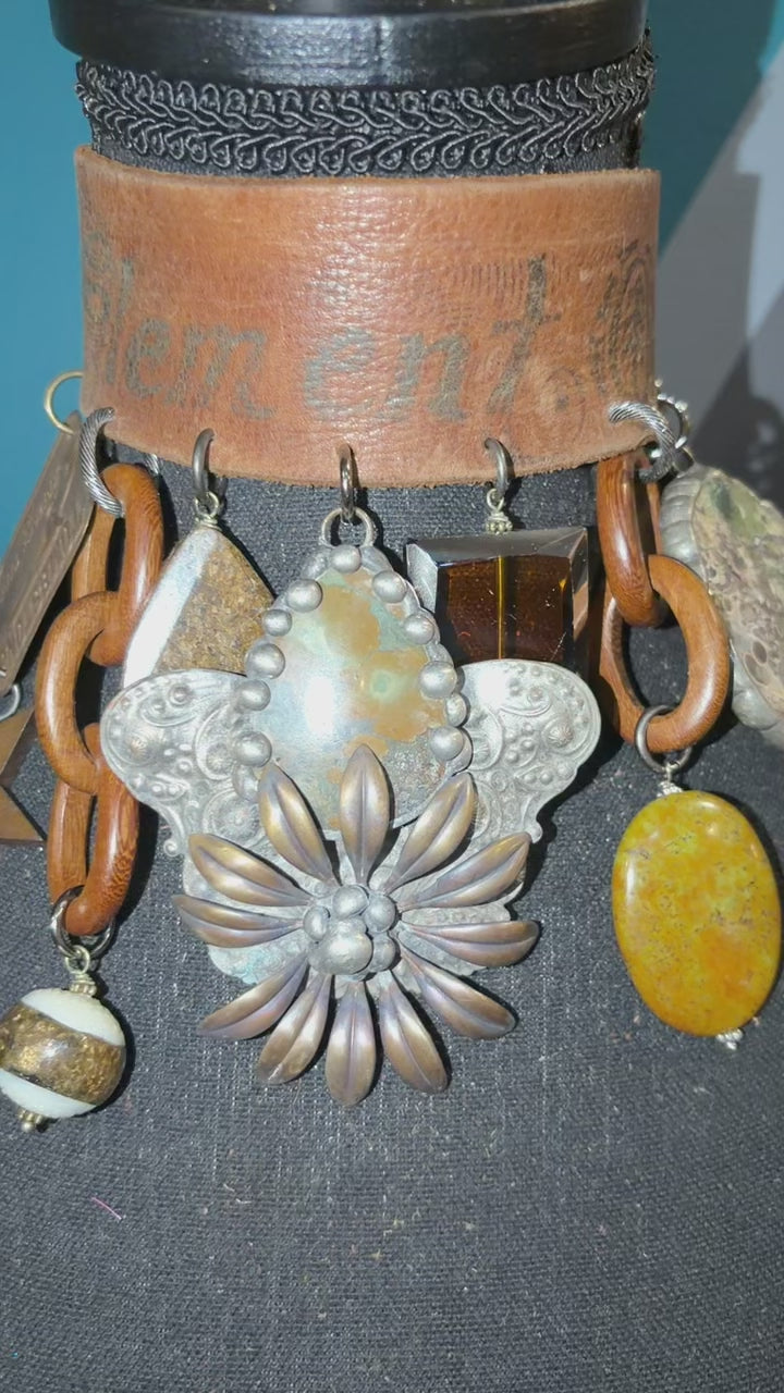 Wild West State Handmade Leather Choker