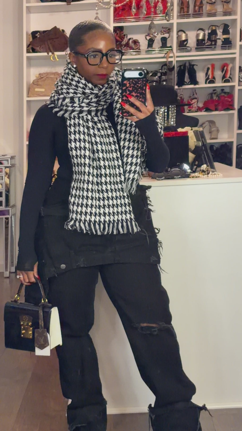 Black Upside down Slanted Custom jeans