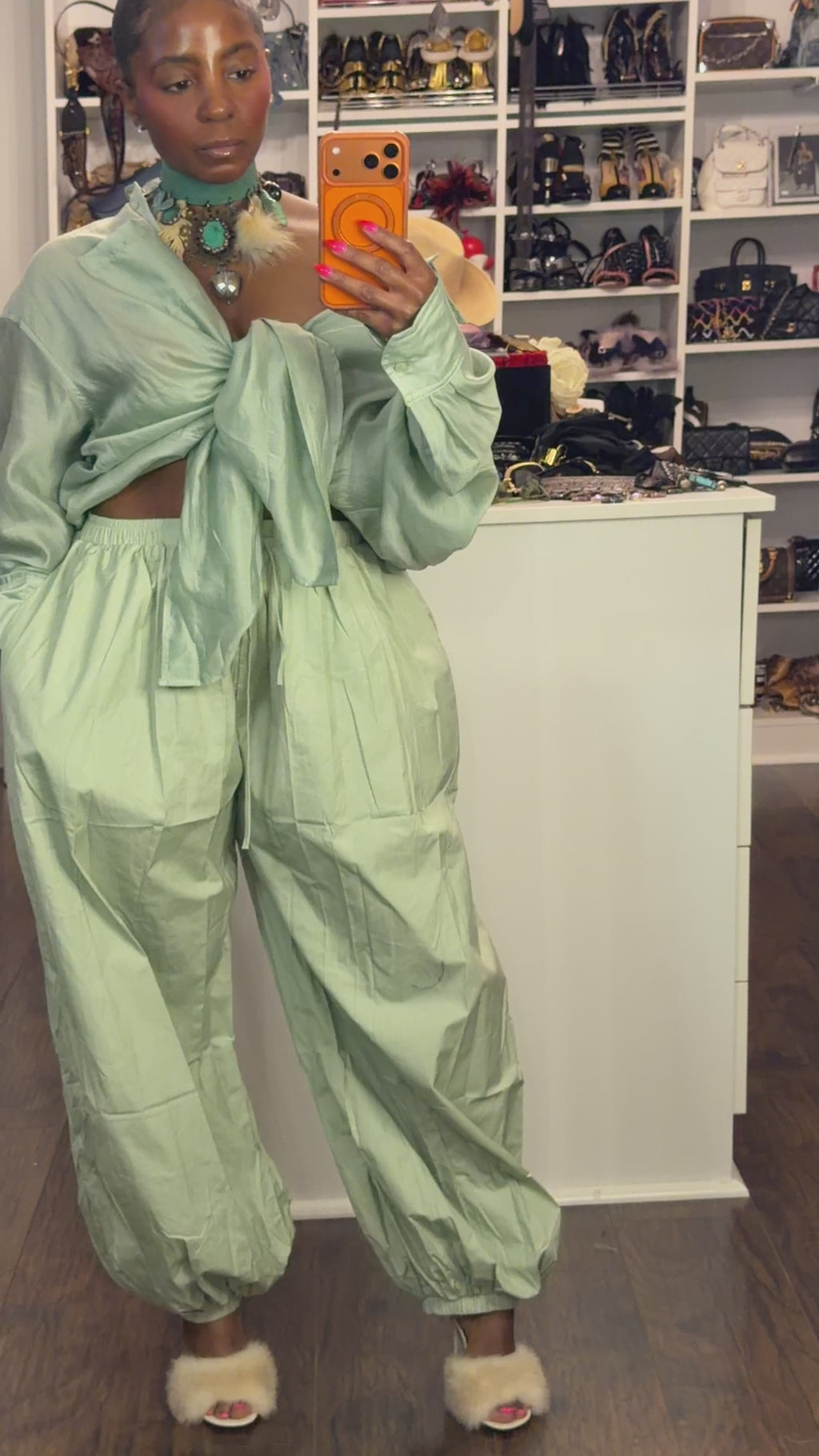 Sage Breeze Balloon Pants