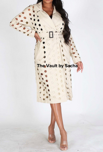 Lightweight Perforated trench coat