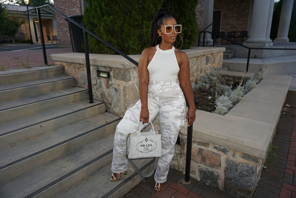White High Waisted Camo - The Vault by Sacha