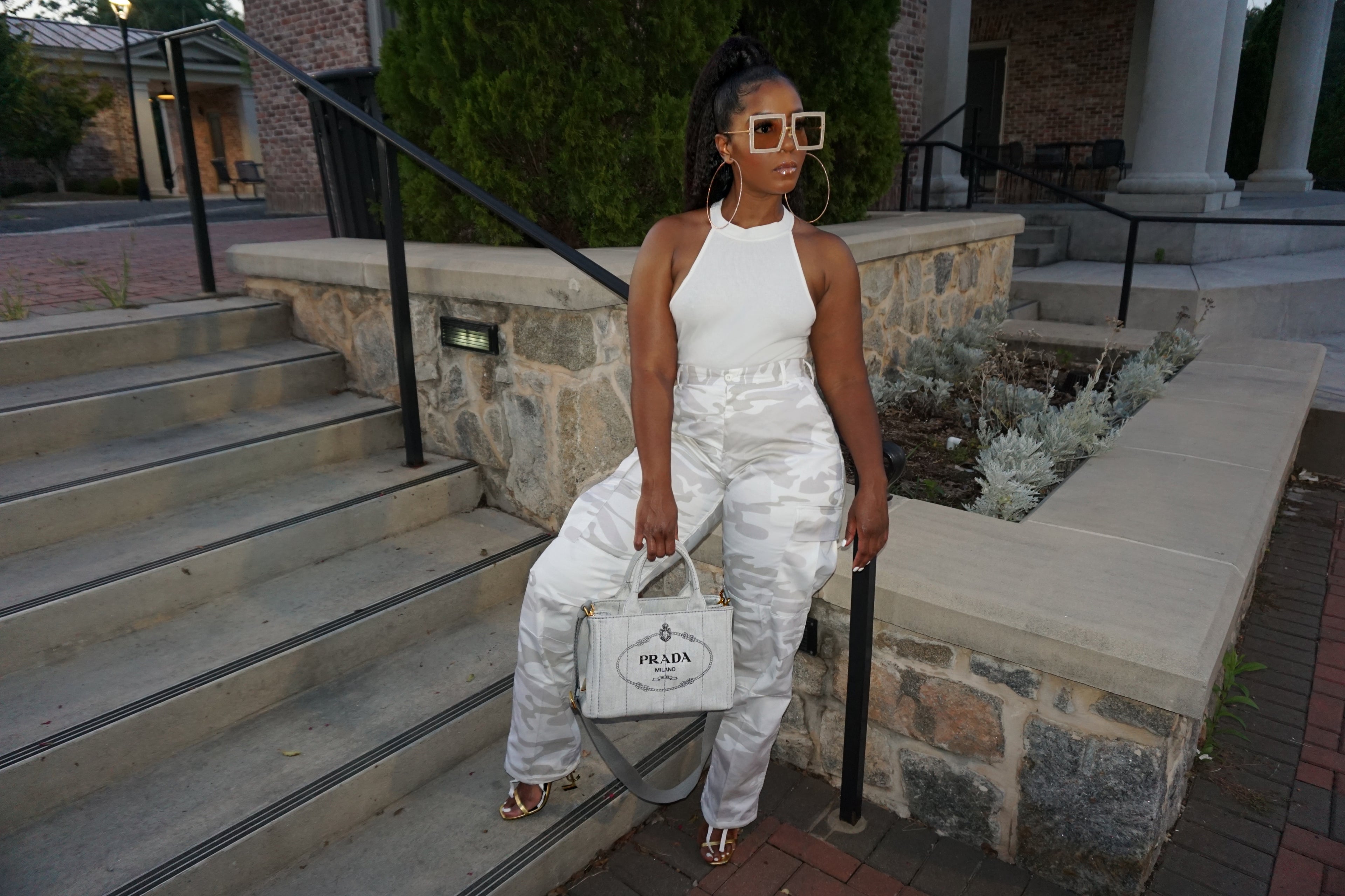 White High Waisted Camo - The Vault by Sacha