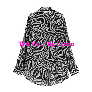 Sheer Zebra Shirt