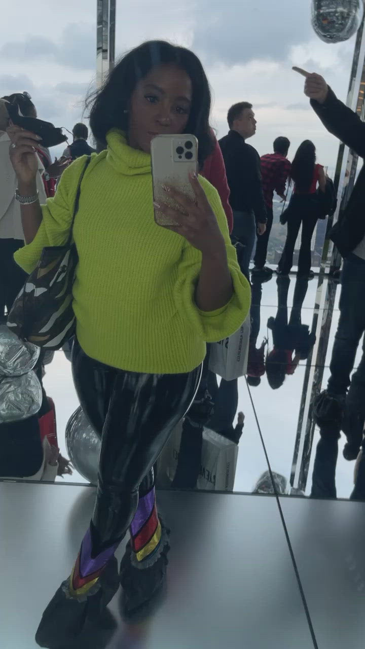 High Waist Control top Patent Leggings
