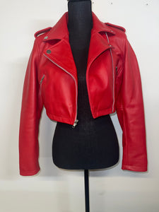 Red Crop Leather