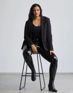 High Waist Control top Patent Leggings