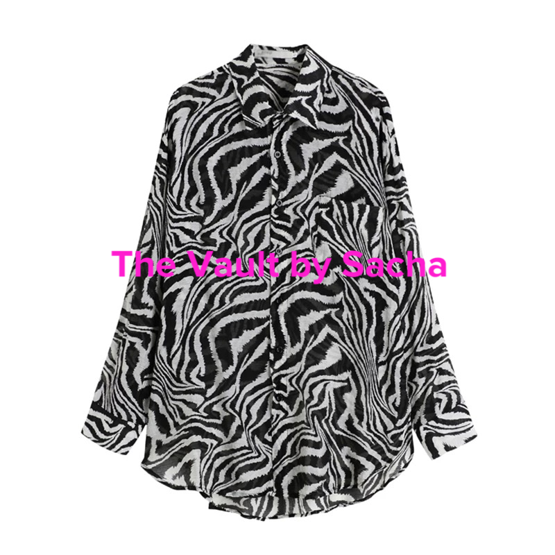 Sheer Zebra Shirt - The Vault by Sacha