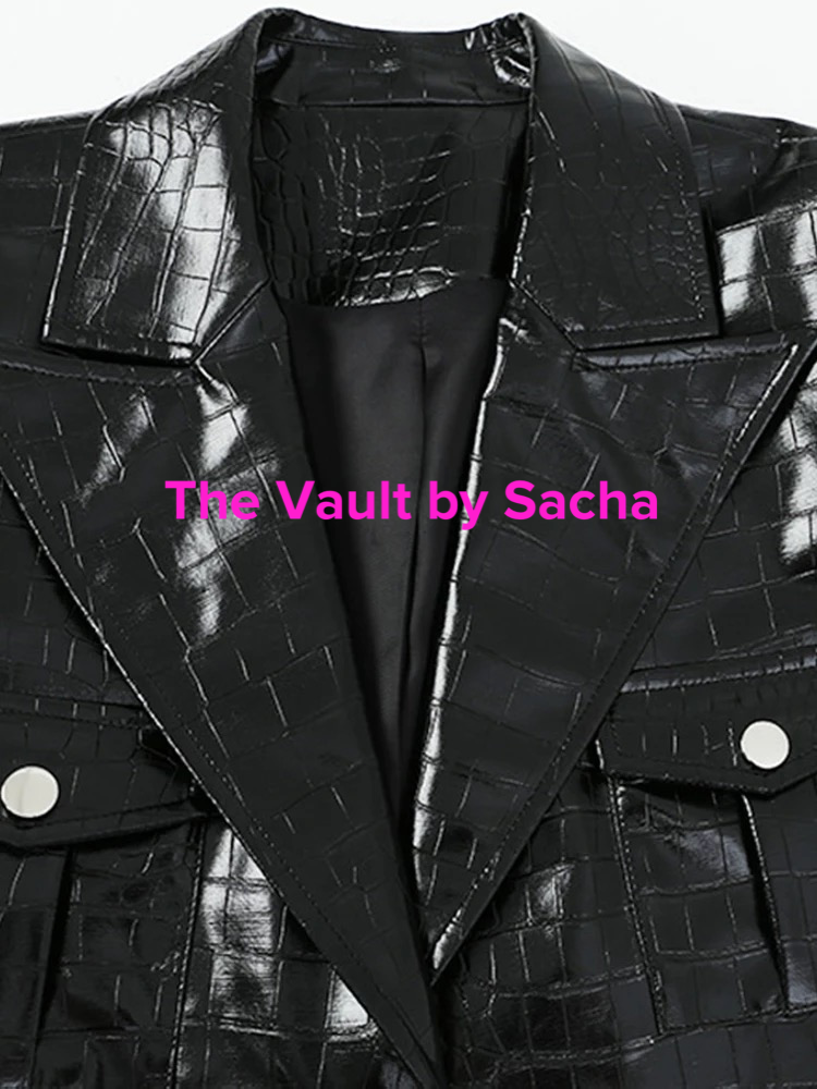 Crocodile Crop Jacket - The Vault by Sacha