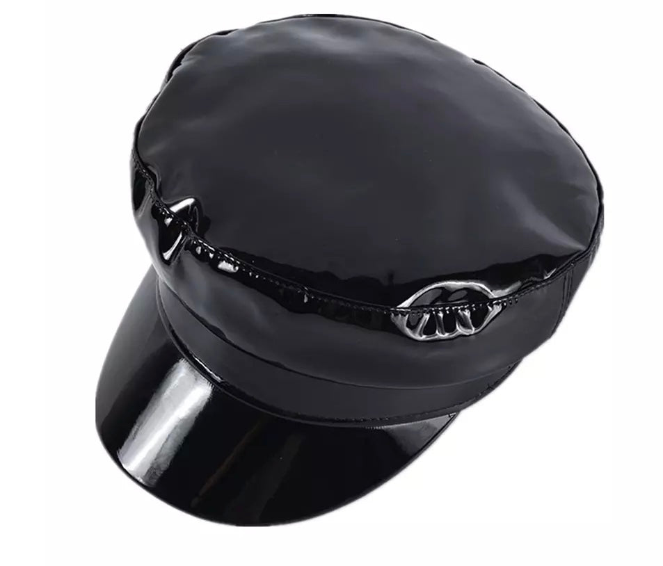 Patent Biker Cap - The Vault by Sacha