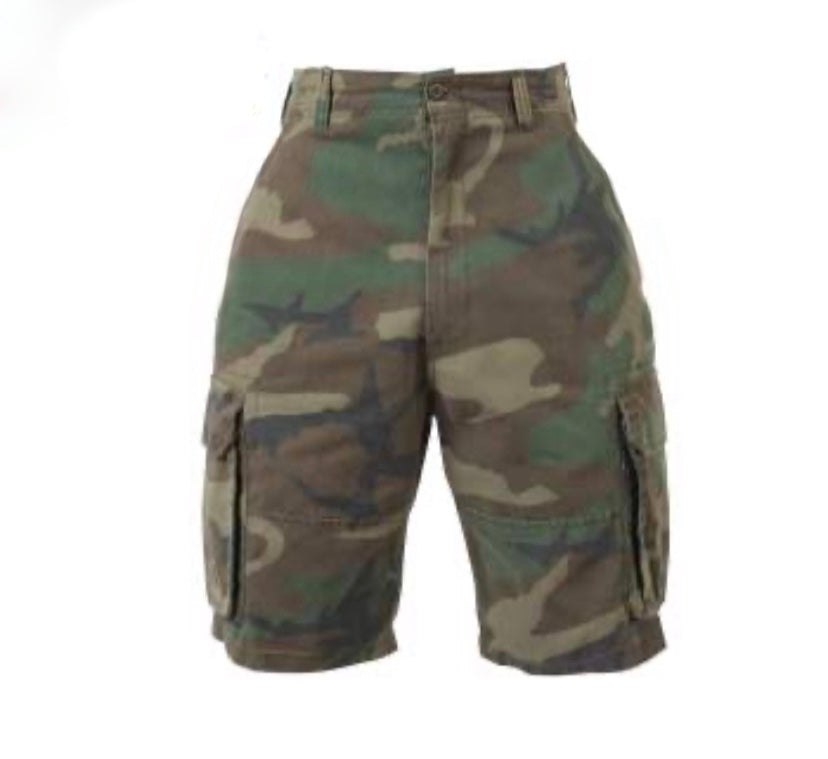 Vintage Camouflage Cargo Shorts - The Vault by Sacha