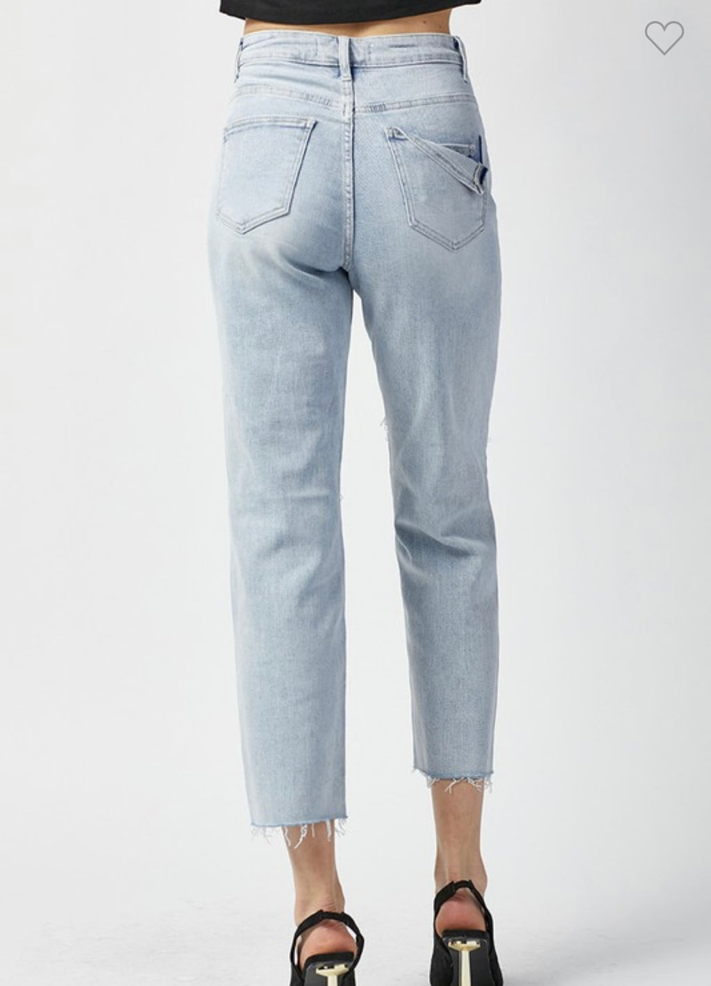 Flap Pocket Stretch Boyfriend Jeans - The Vault by Sacha