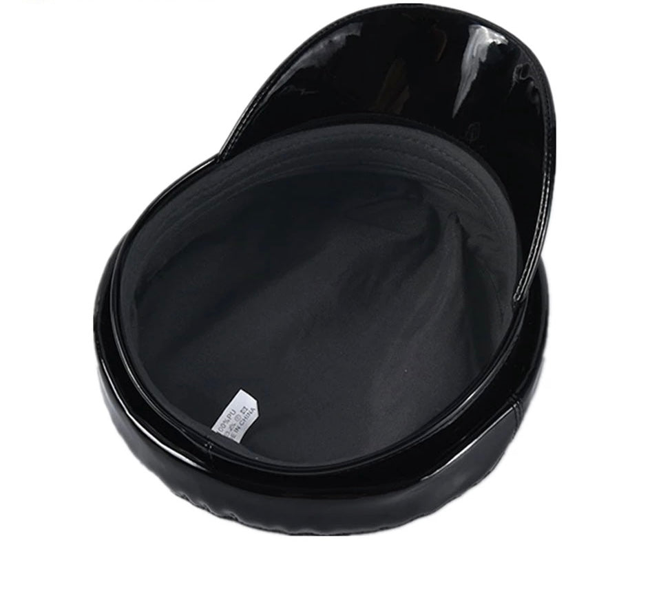 Patent Biker Cap - The Vault by Sacha