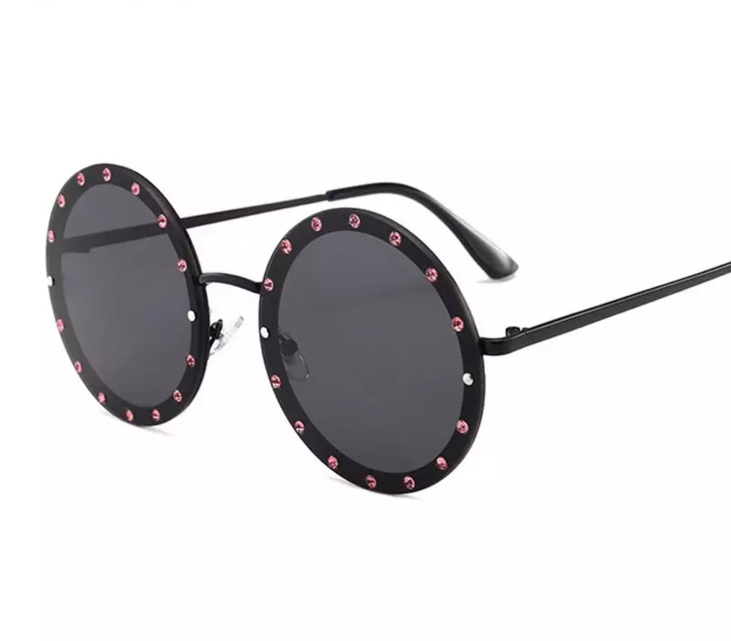 Round Frames /Pink Crystals - The Vault by Sacha