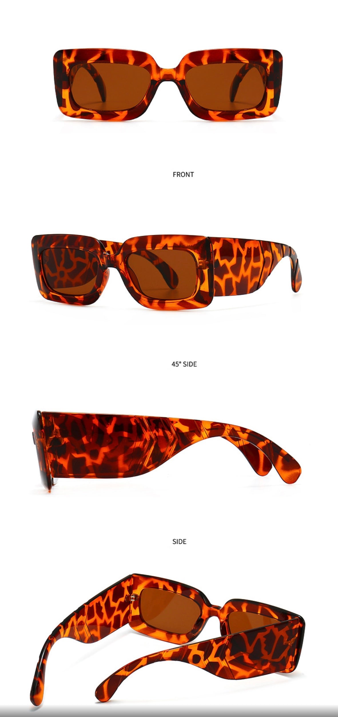 Clear Leopard Print Shades