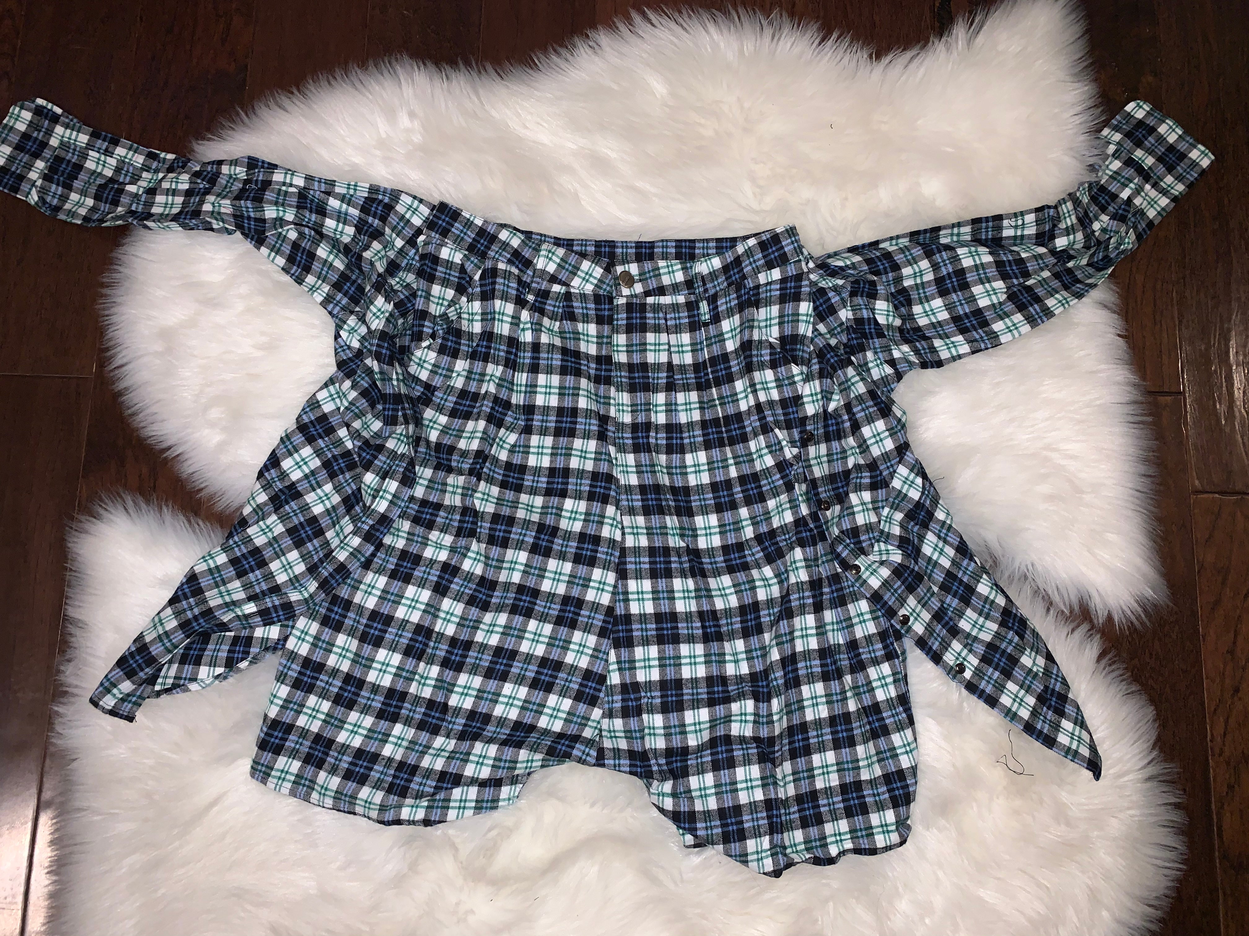 Plaid Shorts w. Faux Tie Shirt | FINAL SALE