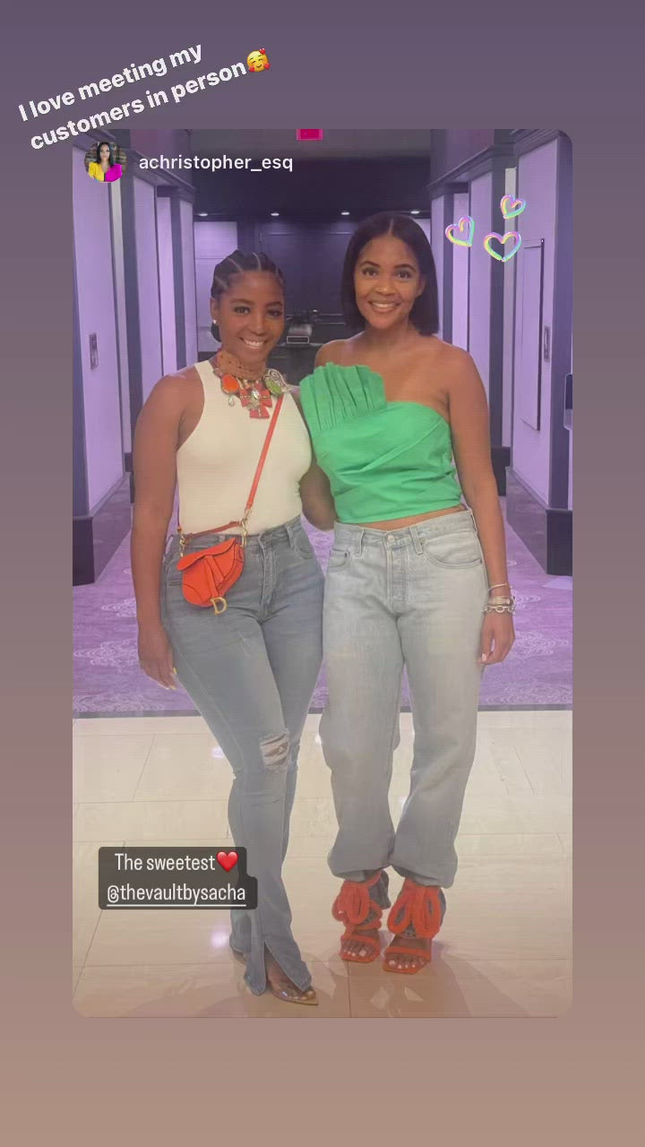 Vintage Split Bottom Stretch Jeans