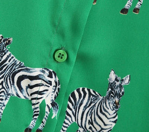 Green zebra top