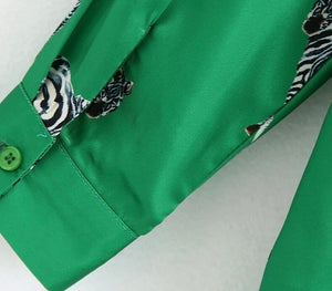 Green zebra top