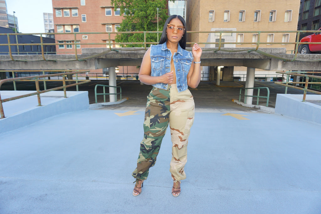 Split Decision Highwaist Cargo - The Vault by Sacha