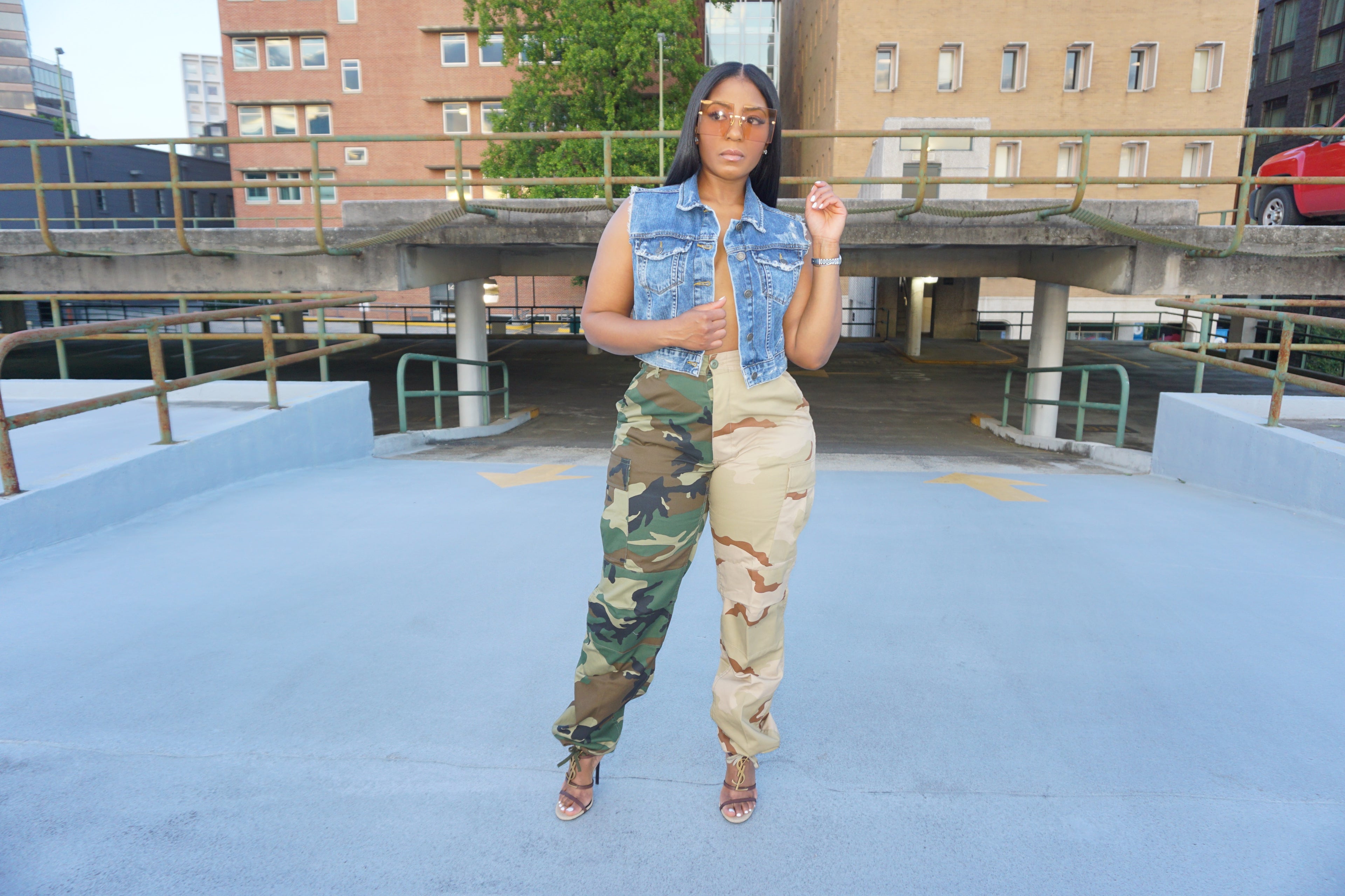 Split Decision Highwaist Cargo - The Vault by Sacha