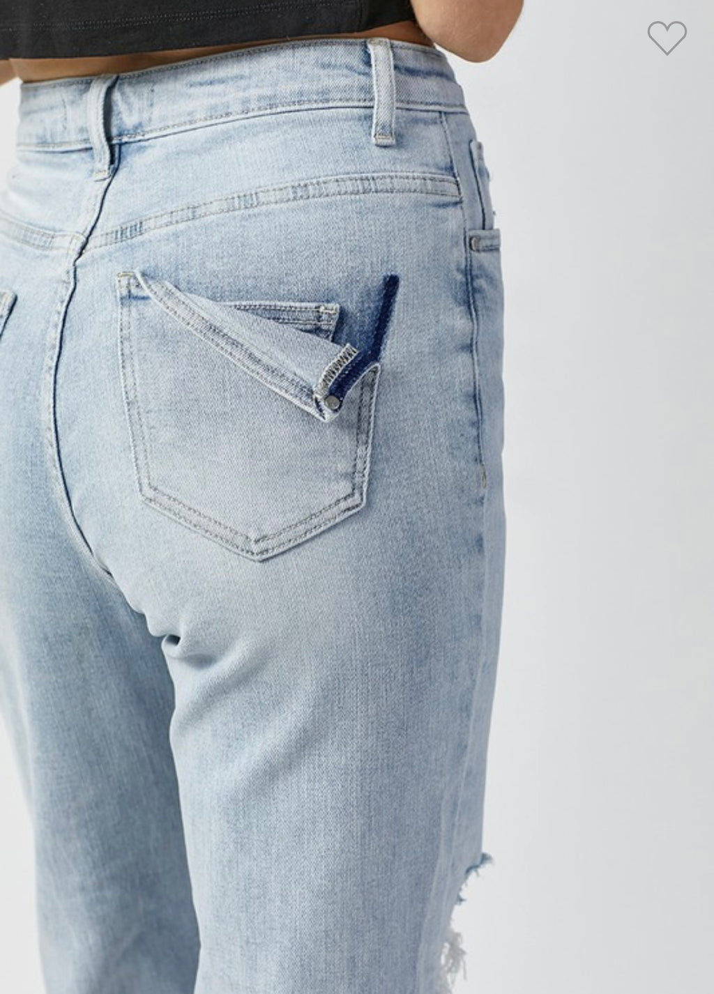 Flap Pocket Stretch Boyfriend Jeans - The Vault by Sacha