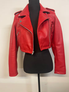 Red Crop Leather