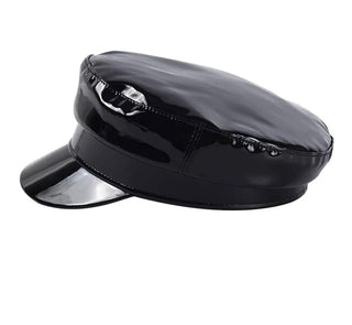 Patent Biker Cap - The Vault by Sacha