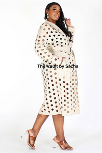 Lightweight Perforated trench coat