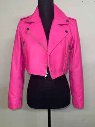 Hot Pink Crop Leather - The Vault by Sacha
