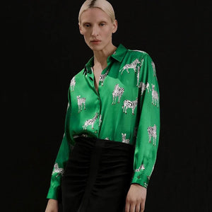 Green zebra top