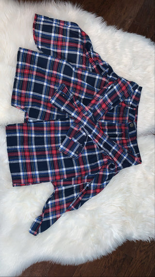 Plaid Shorts w. Faux Tie Shirt | FINAL SALE - The Vault by Sacha