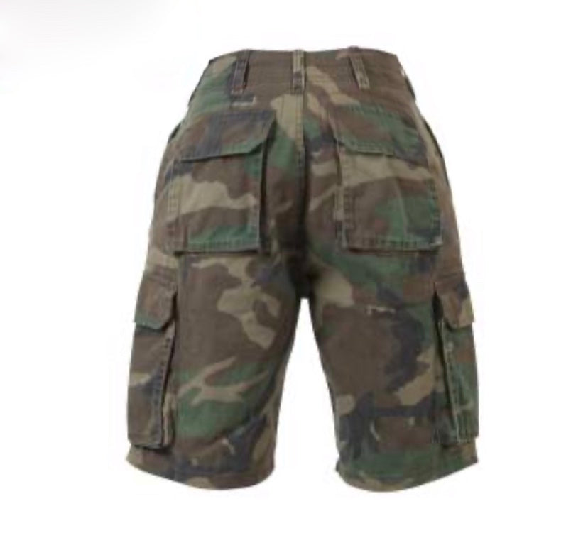 Vintage Camouflage Cargo Shorts - The Vault by Sacha