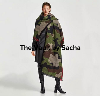 Oversized Camouflage scarf - The Vault by Sacha
