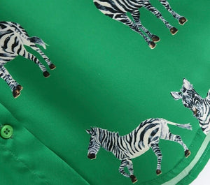 Green zebra top