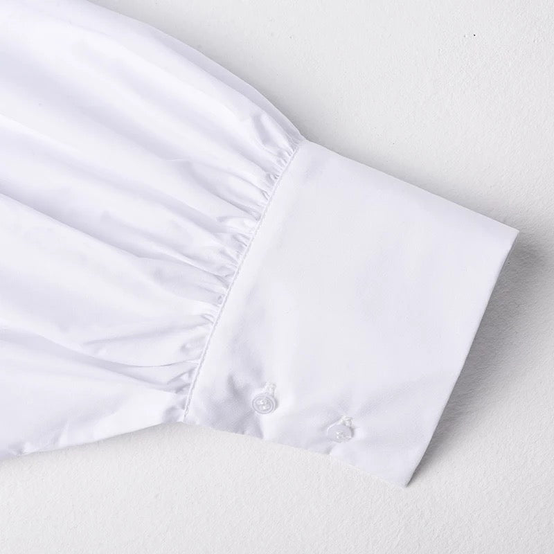 Runched Shirt/Dress White - The Vault by Sacha